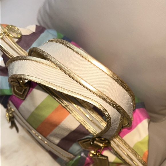 Coach Poppy Legacy Heritage Striped Tote - Picture 7 of 17